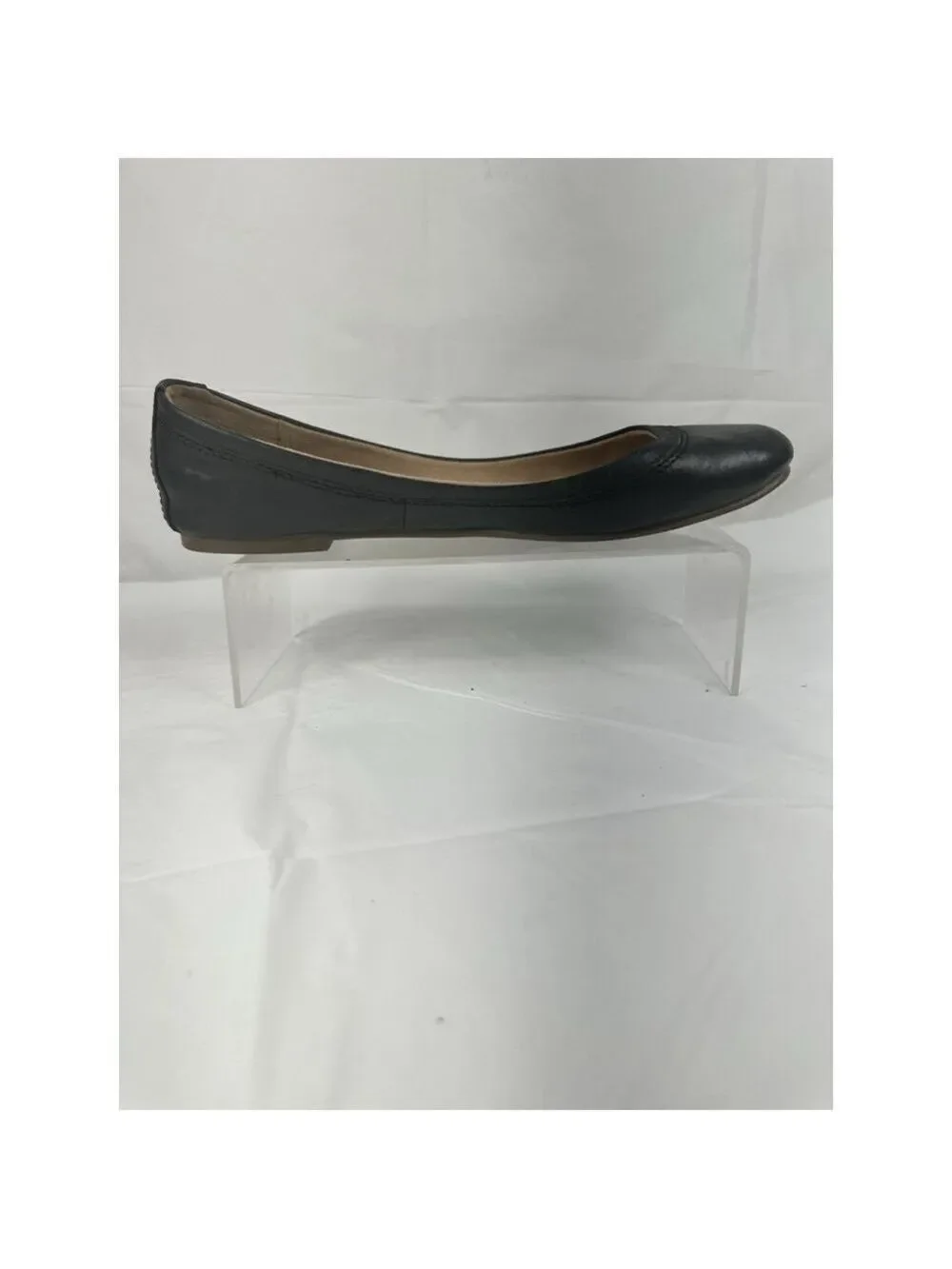 70 Post Paris flat black Leather slip On Mexico size 8